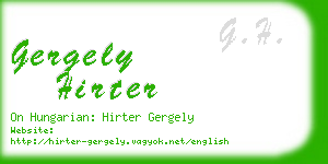 gergely hirter business card